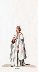 Chorist, Kostümentwurf für Shakespeares Stück, Heinrich VIII