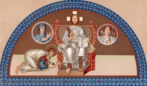 Christus auf dem Thron, spätes 9. Jahrhundert von Unbekannt