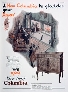 Weihnachtswerbung für Columbia Grammophone, 1928 von Unbekannt