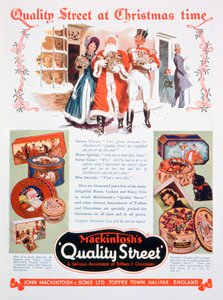 Weihnachtswerbung für Mackintoshs Quality Street, 1937 von Unbekannt