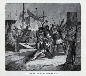 Cinna wird von seinen eigenen Soldaten getötet, 1882 von Unbekannt