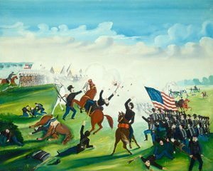 Schlacht des Bürgerkriegs, 1861 oder später von Unbekannt