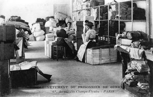 Kleidung für Kriegsgefangene, Champs-Élysées, Paris, Erster Weltkrieg, 1914-1918