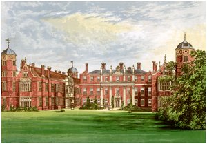 Cobham Hall, Kent, Residenz des Earl of Darnley, ca. 1880