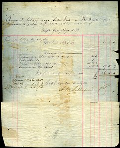 Kokosnuss-Verkaufsquittung, Barbados nach London, 1881