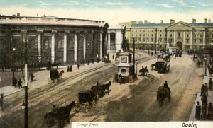 College Green - Dublin, spätes 19. - frühes 20. Jahrhundert