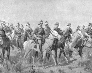 Kolonialtruppen in Südafrika, 1899-1901: Australische Buschmänner auf dem Marsch, 1901 von Unbekannt