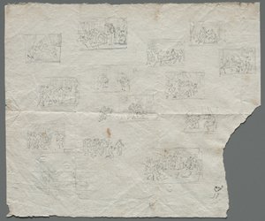 Kompositionsskizzen nach Raffael und anderen Künstlern recto, ca. 1800 von Unbekannt
