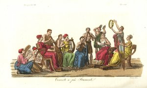 Konzert mit vielen Instrumenten, antikes Griechenland