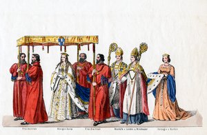 Kostümentwürfe für Shakespeares Stück, Heinrich VIII