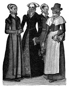Kostüme von Stadt- und Landfrauen, 16. Jahrhundert, 1910