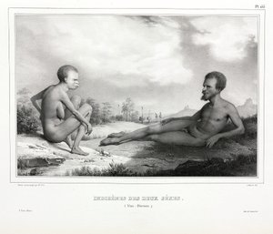 Paar von Aborigines aus Tasmanien (Australien)