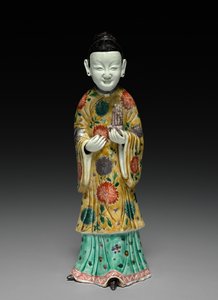 Hofdame mit einem Sheng, 1662-1722 von Unbekannt