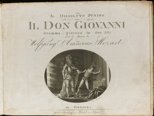 Titelblatt der Partitur der Oper Don Giovanni von Wolfgang Amadeus Mozart, 1801 von Unbekannt