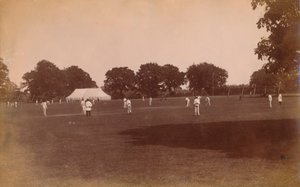 Cricketspiel, spätes 19. - frühes 20. Jahrhundert