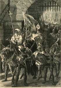 Kreuzfahrer auf dem Marsch, ca. 12. Jahrhundert, 1890 von Unbekannt