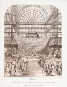 Kristallpalast, nach der Großen Ausstellung Innenansicht des Kristallpalastes in Sydenham