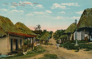 Kuba: Pueblo de Pescadores. Bohios. Fischerdorf, 1919 von Unbekannt
