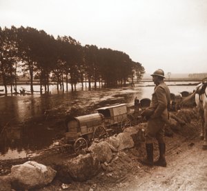 Beschädigte Fahrzeuge, Meuse, Nordfrankreich, um 1914-1918