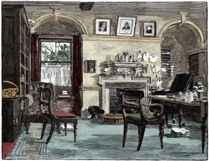 Darwins Arbeitszimmer im Down House, seinem Zuhause bei Beckenham, Kent, 1883 von Unbekannt
