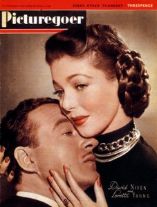 David Niven 1910-1983 und Loretta Young 1913-2000, Schauspieler, 1946