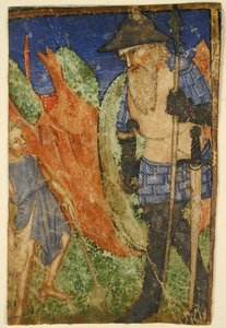 David und Goliath, Französisch, ca. 1400