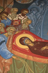 Tod Mariens. Saint-Antoine-le-Grand orthodoxe Kirche Saint-Laurent-en-Royans Frankreich