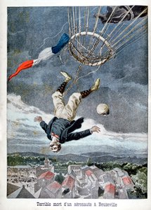 Tod eines Aeronauten über Beuzeville, Frankreich, 1899 von Unbekannt