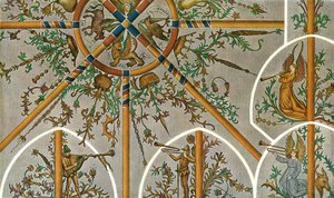 Dekoration in der Kirche von Stedum, Groningen, Niederlande, 1928