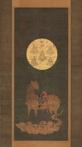 Hirsch-Mandala des Kasuga-Schreins, spätes 14. Jahrhundert