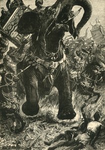 Niederlage von Porus durch die Makedonier, 1890