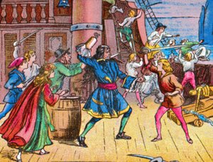 Niederlage der Piraten, um 1905