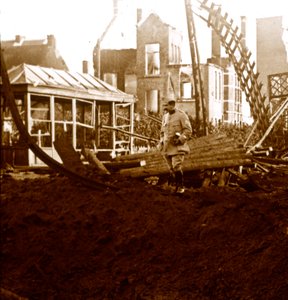 Bahnhof Deinze, Flandern, Belgien, ca. 1914-1918 von Unbekannt