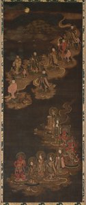 Abstieg der neun Leuchtkörper und der sieben Sterne in Kasuga, 1300er Jahre von Unbekannt