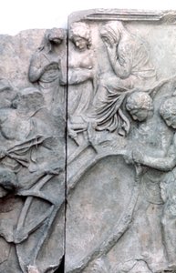 Detail vom großen Fries des Pergamonaltars, 180-159 v. Chr. von Unbekannt