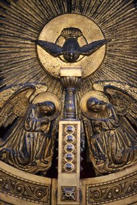 Detail der Ikonostase der St.-Stephan-Bulgarischen Kirche, Istanbul, Türkei von Unbekannt