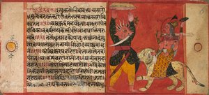 Devi greift einen Dämon an, ca. 1630 von Unbekannt