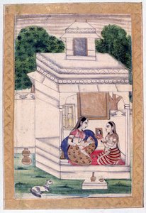 Dhanashri Ragini, Ragamala-Album, Schule von Rajasthan, 19. Jahrhundert von Unbekannt