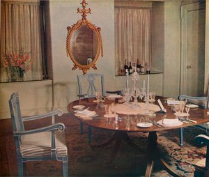 Esszimmer der von Herman Schryver entworfenen Wohnung am Grosvenor Square, London, 1936 von Unbekannt