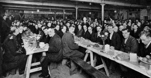 Abendessen für Obdachlose, Church Army House, Westminster, London, 1926-1927