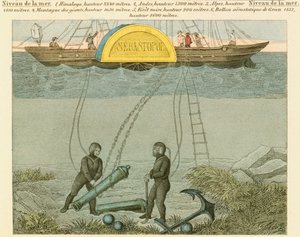 Taucher bergen Kanonen vom Meeresboden, ca. 1855 von Unbekannt
