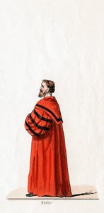 Doktor Butts, Kostümentwurf für Shakespeares Stück, Heinrich VIII., 19. Jahrhundert von Unbekannt