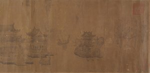 Drachenbootregatta auf dem Jinming-See, 14. Jahrhundert von Unbekannt
