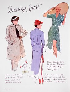 Dressing Sport, Modeillustration, 1935
