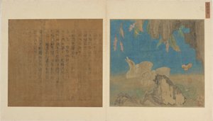 Entenküken, Felsen und Blumen, Ming-Dynastie, 1368-1644