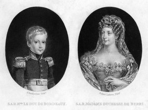Herzog von Bordeaux und die Herzogin von Berri