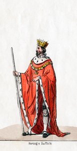Herzog von Suffolk, Kostümentwurf für Shakespeares Stück, Heinrich VIII, 19. Jahrhundert