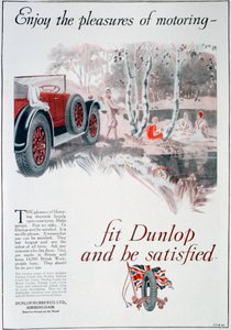 Dunlop Reifen Werbung, 1925