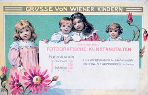 Werbekarte früher Wiener Fotografen