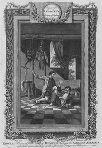 Edward, Prinz von Wales, Sohn von Heinrich III., tötet den Sarazenen-Attentäter